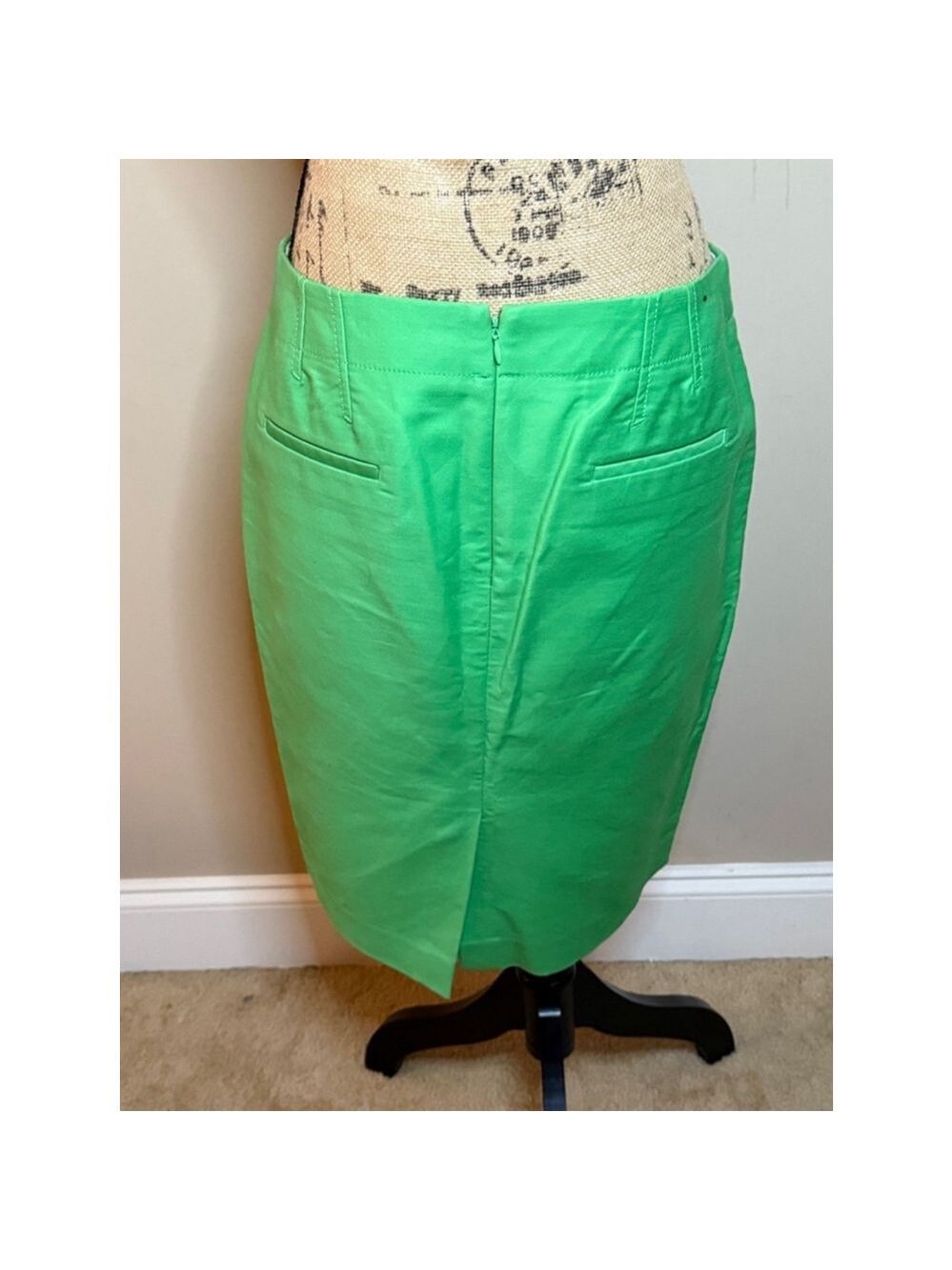 Women's J.Crew Green Pencil Skirt Size 10 - Picture 2 of 10